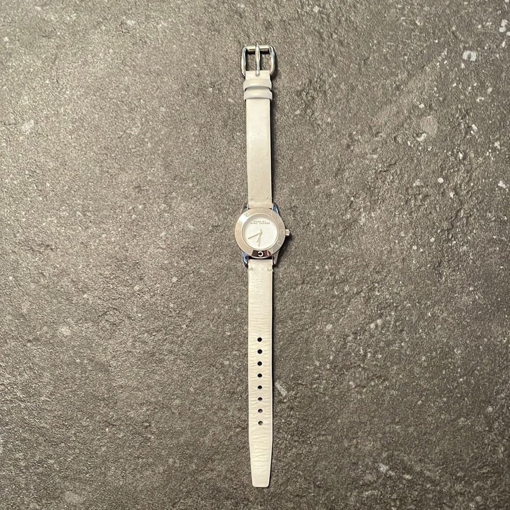 Marc Jacobs White watch with genuine original leather straps